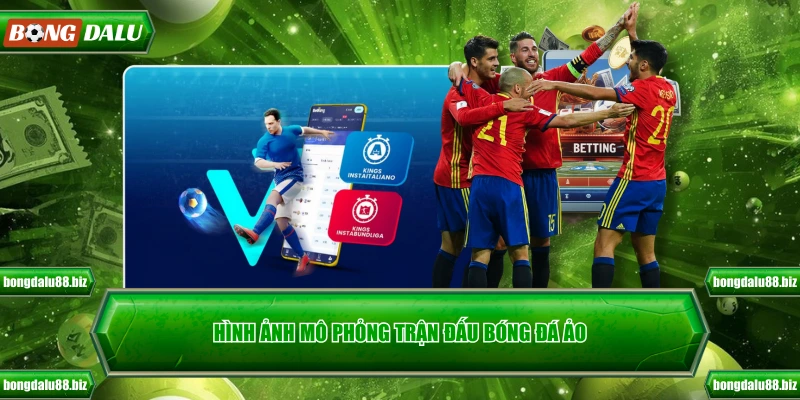 Hình ảnh mô phỏng trận đấu bóng đá ảo